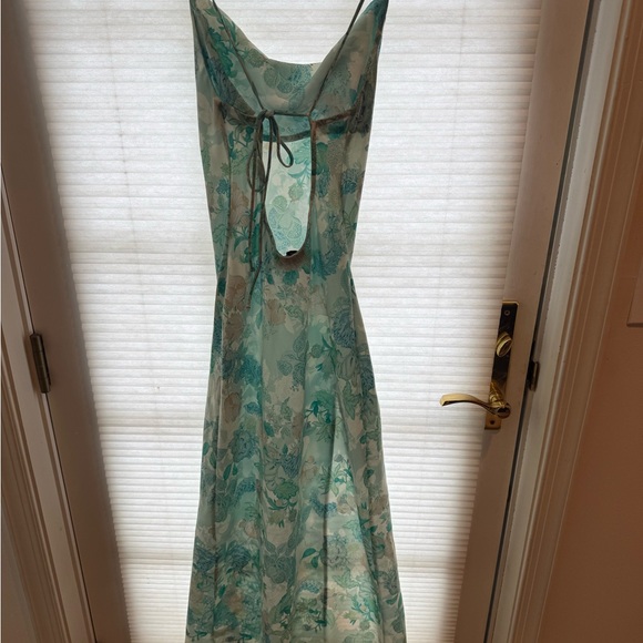 RESA Aqua Floral Backless Dress - Picture 4 of 10